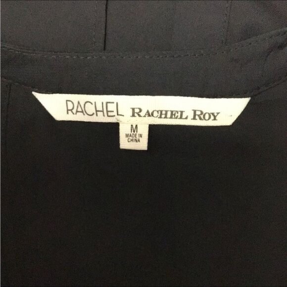 Rachel Roy Women’s Sleeveless Crewneck Button Down Draped Back Blouse, size M - Picture 7 of 11